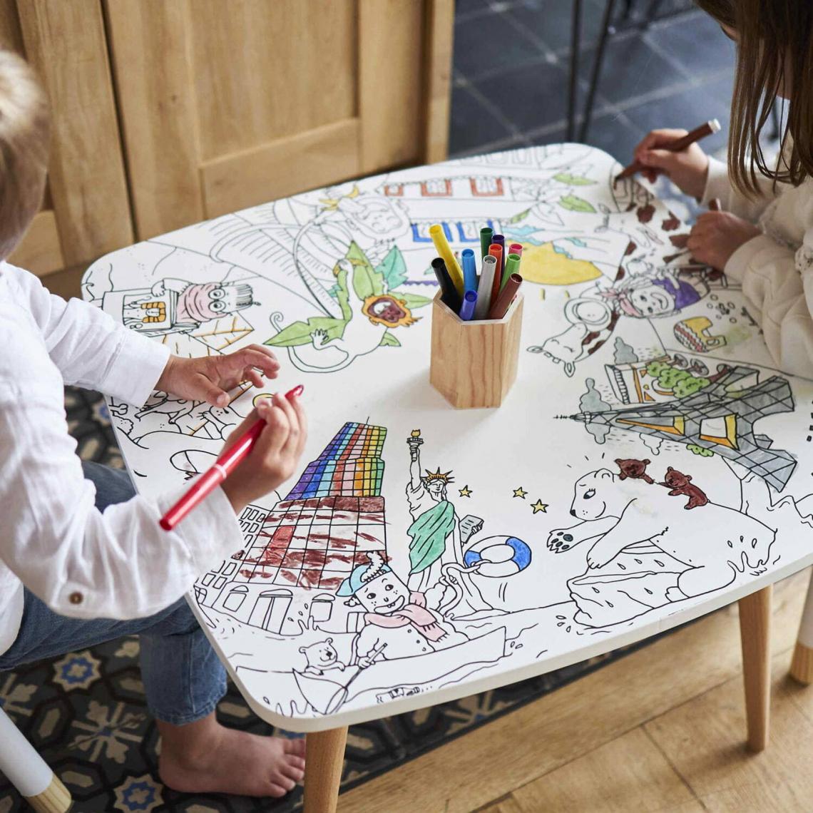 La table à colorier la Coloritable, table d'activité pour Enfant